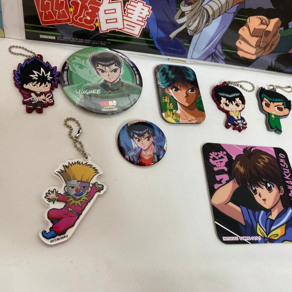 Yu Yu Hakusho Anime Toy Goods Lot - 90s Vintage Keychain Pins - Japan Import 90s - Picture 5 of 13